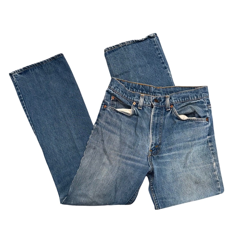Levis 517 Bootcut Jeans Mens 31x31 Blue Good Vintage Orange Tab Made in USA